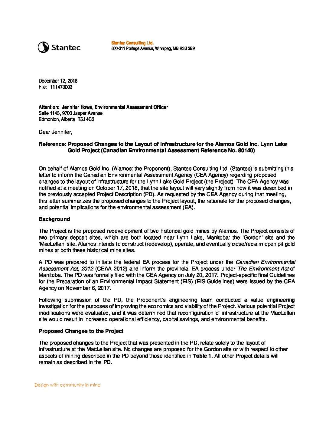Project Description Amendment (PDF)
